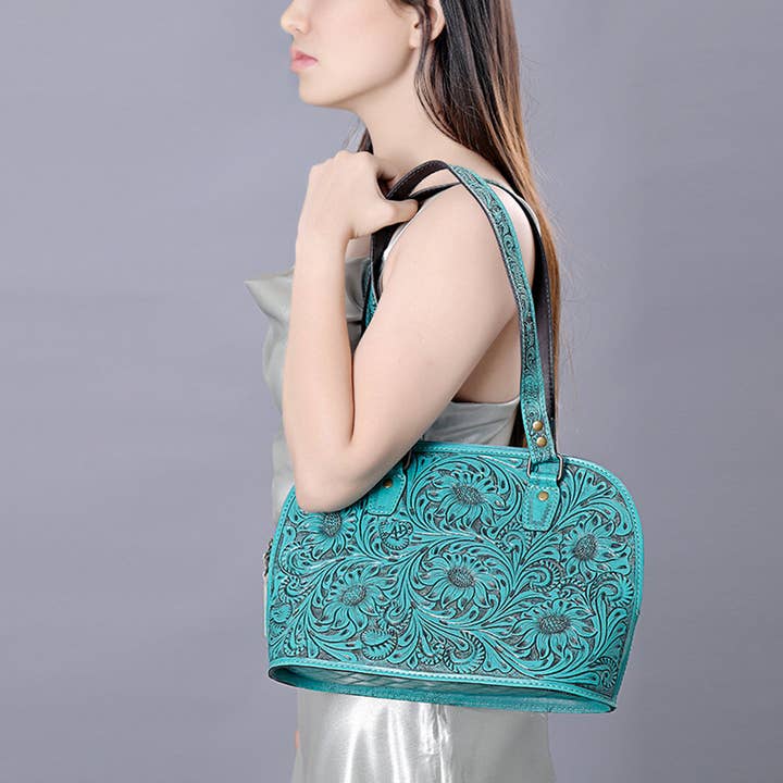 HILASON - Wholesale Tote Bag - Women's - American Darling Tote Hand Tooled Genuine Leather women bag western handbag purse58