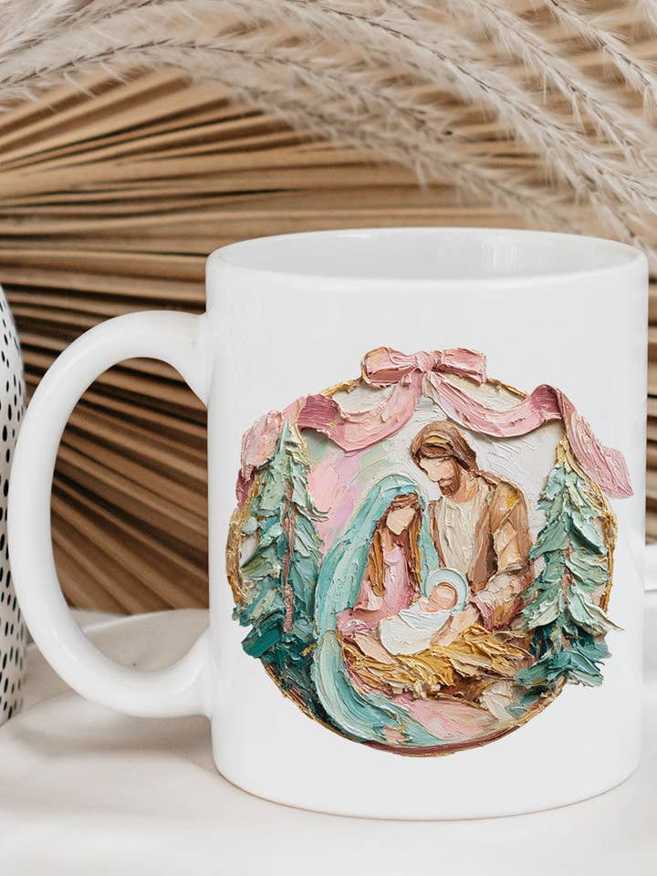 The Painted Baby Jesus Coquette Ceramic Mug for wholesale by Wholesale Accessory Market