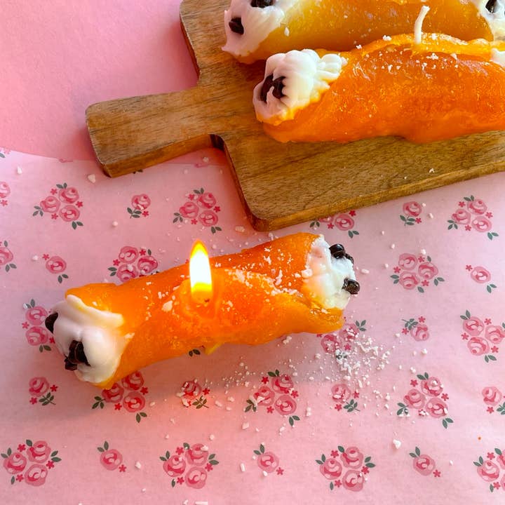 The Wednesday Co - Wholesale Novelty Candle - Cannoli Amore! - Cannoli Candle1