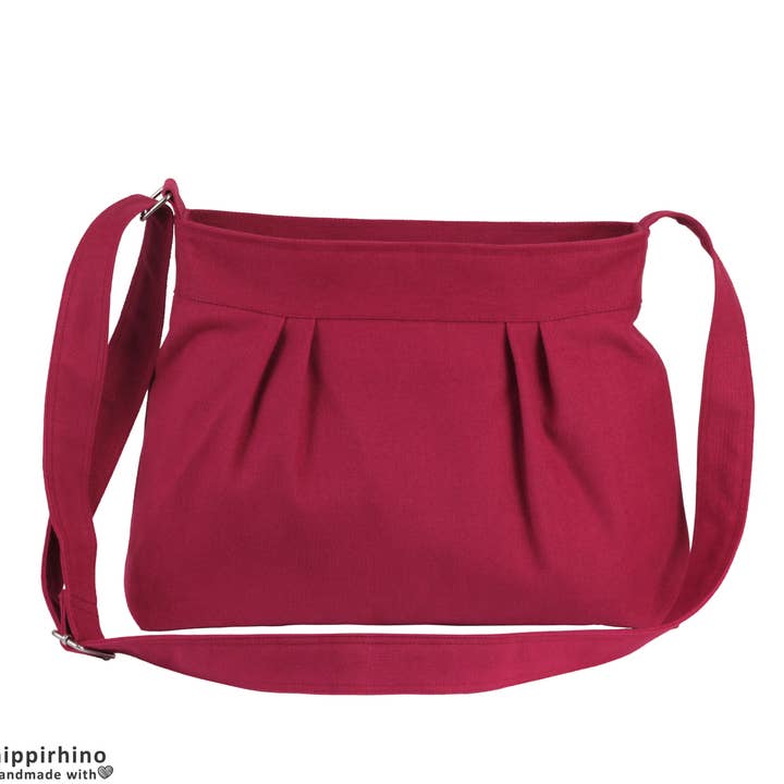 Bolso bandolera pequeño de lona plisada para mujer para venta al por mayor de hippirhino