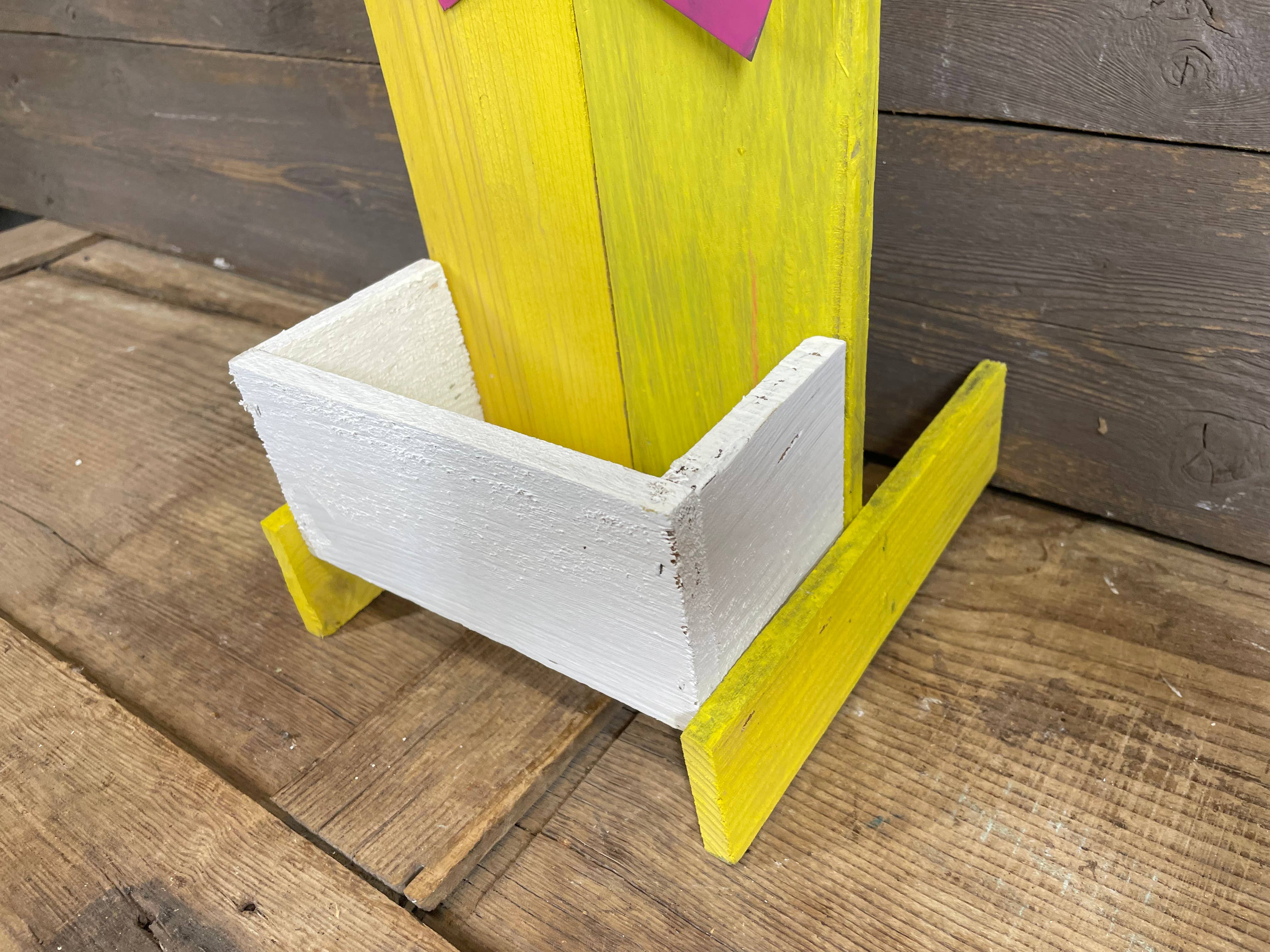 My Amigos Imports - Venta al por mayor Adornos/decoración de exteriores - LIQUIDACIÓN-Conejo de Madera Decorativo de Primavera-Arte de Jardín-8x23-$69