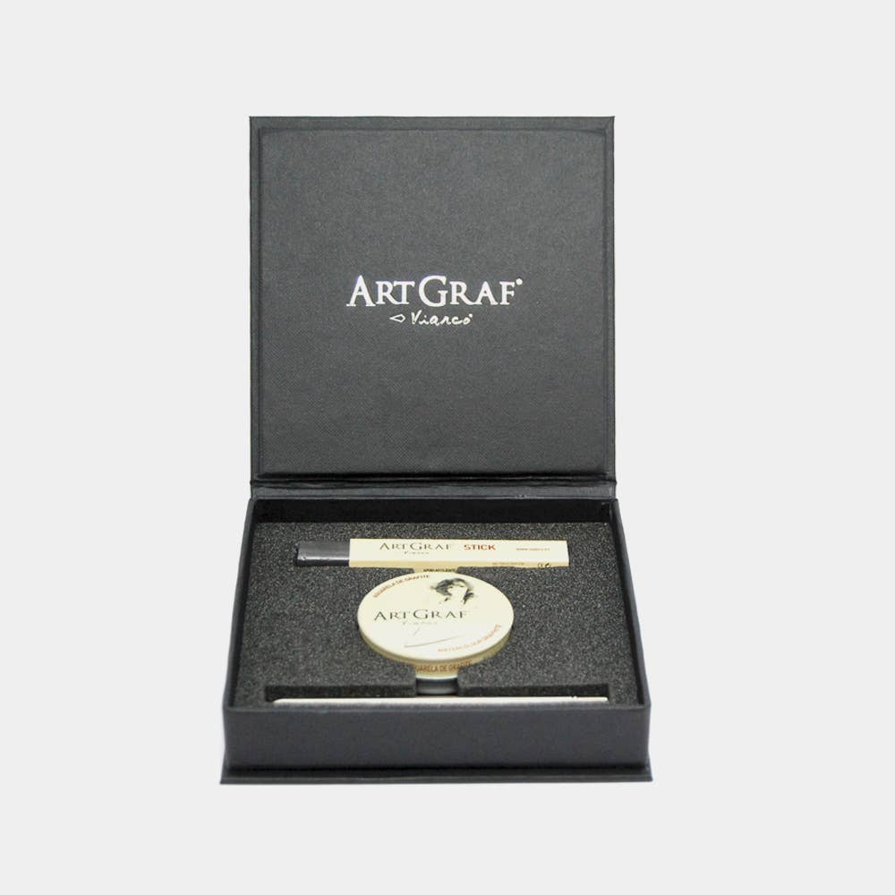 Viarco - Vendita all'ingrosso Acquarelli - Kit ArtGraf di Viarco con grafite acquerellabile 20gr, bastoncino 8B solubile e pennello tascabile n. 42