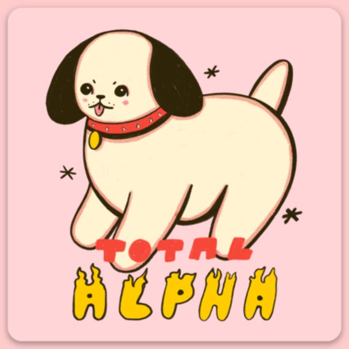 Total Alpha Sticker for wholesale by Tender Ghost