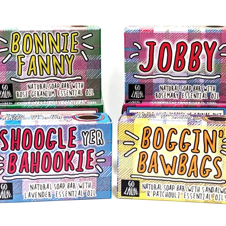 Go La La – wholesale Bar Soap – Boggin' Bawbags Scottish Soap Sandalwood Patchouli Funny3