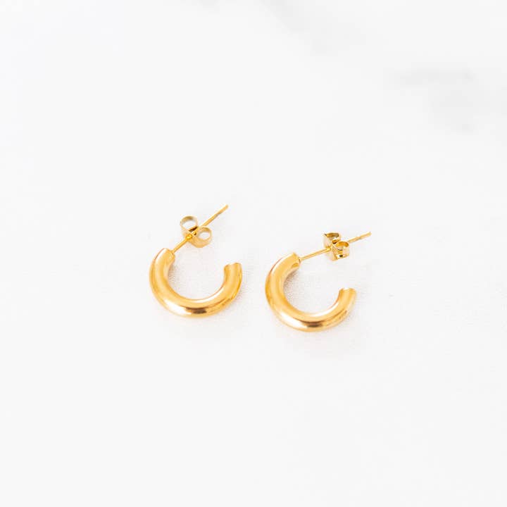 Classic Gold Small Hoops for wholesale by Golden Thread