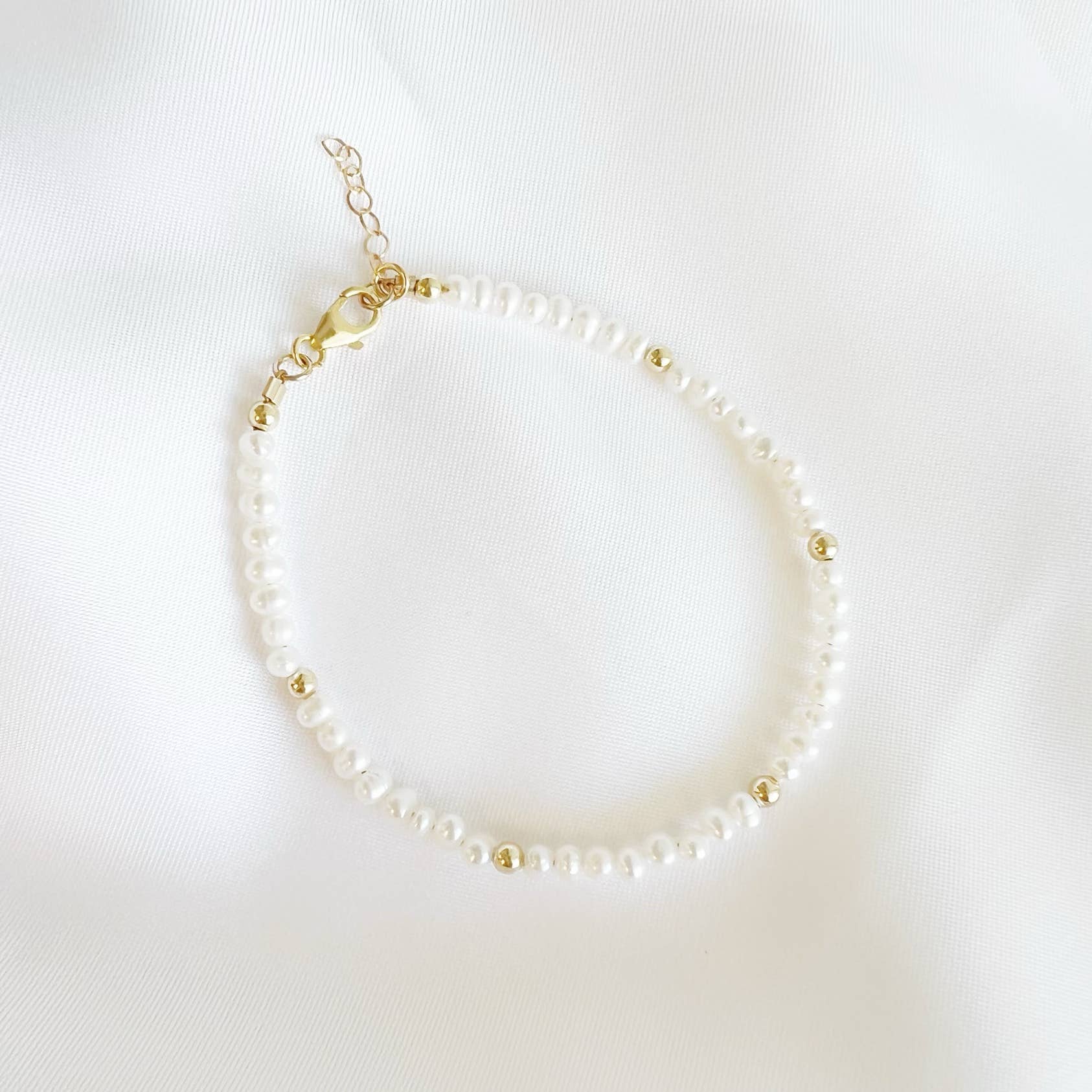 True by Kristy Jewelry - Wholesale Beaded Bracelet - Freshwater Pearl Beaded Gold Filled Bracelet