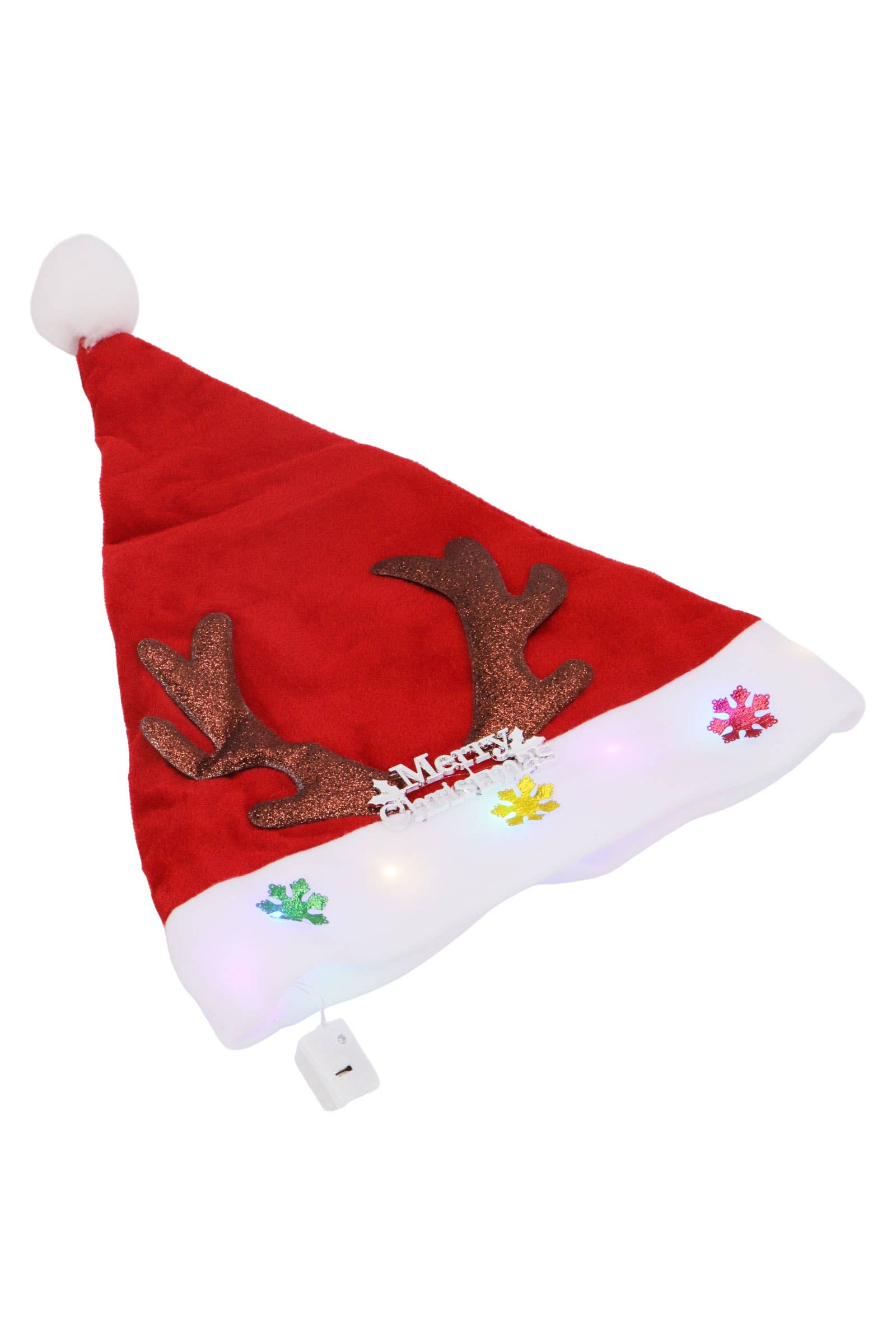 ASSORTED Christmas Led Light-up Velvety Fleece Santa Hat for wholesale on Faire6