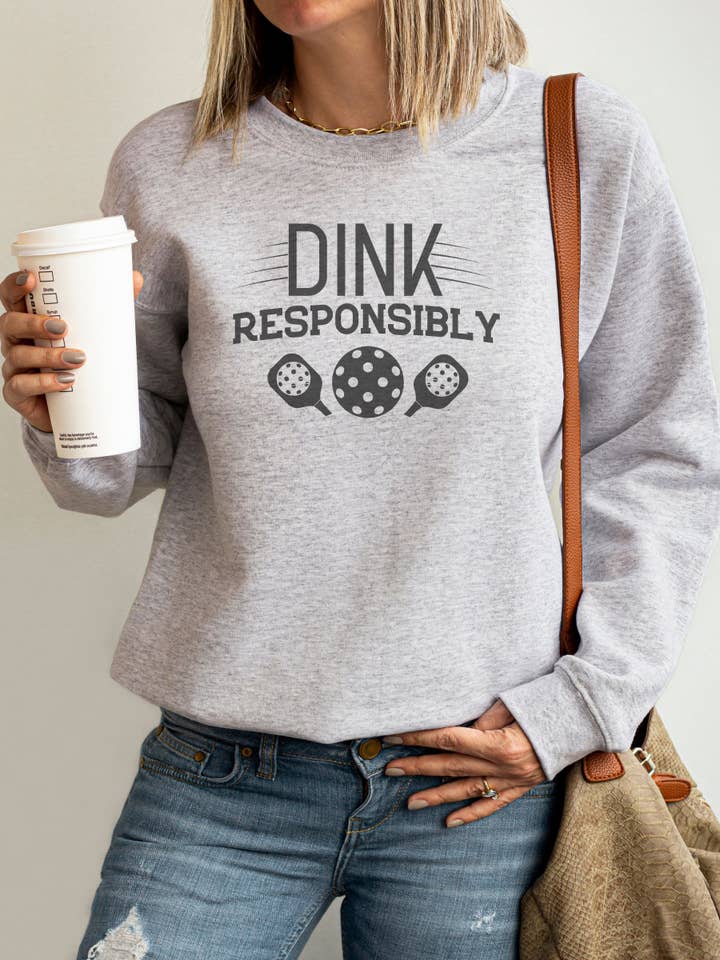 Fan Gear Central - Wholesale Graphic Sweatshirt - Women's - Pickleball Crew Graphic Sweatshirt Dink Responsibility