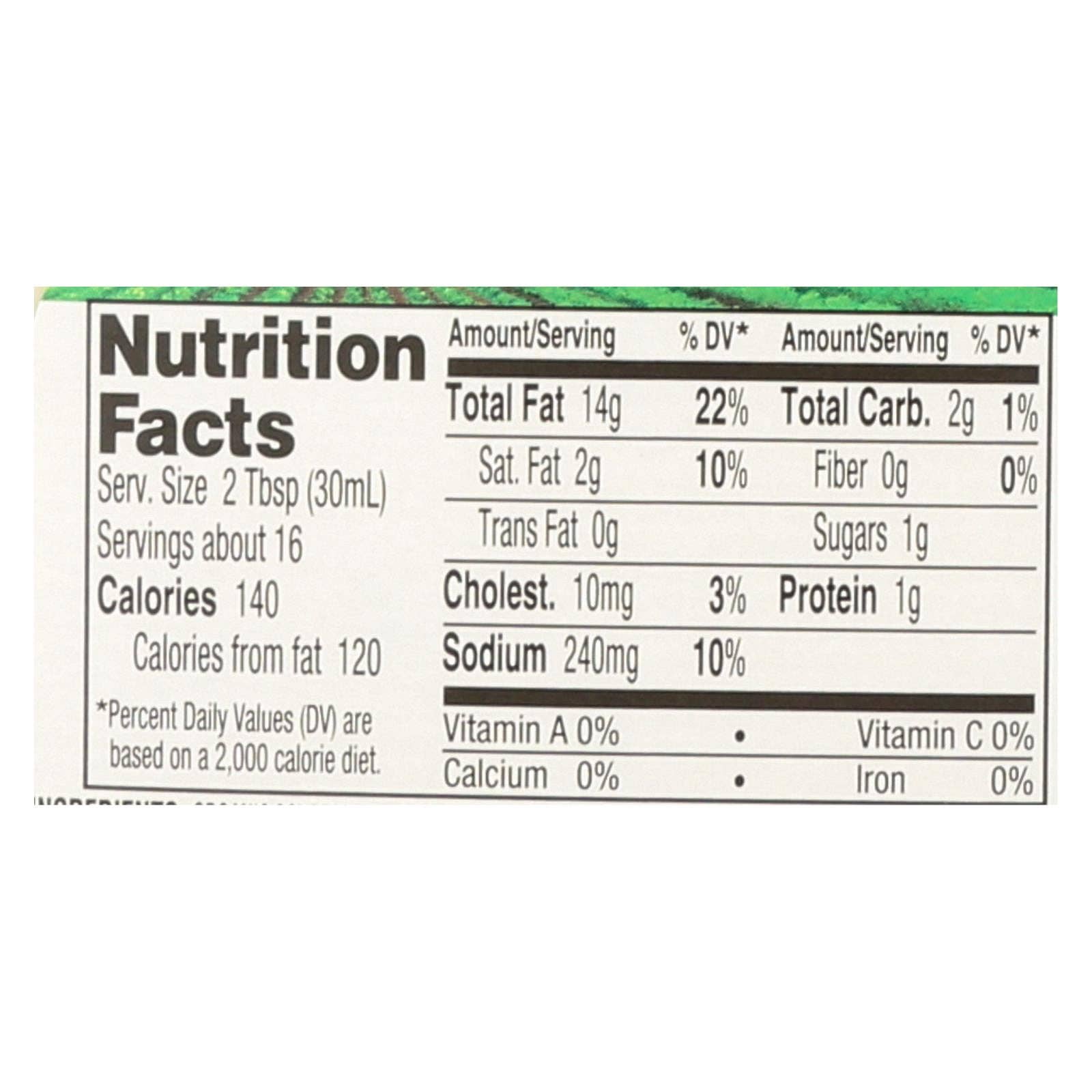 Ware Spark - Wholesale Salad Dressing - Hidden Valley Organic Ranch - Original - Case Of 6 - 16 Fl Oz.2