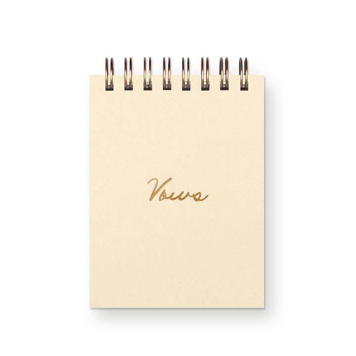 Vows Mini Jotter Notebook for wholesale by Ruff House Print Shop