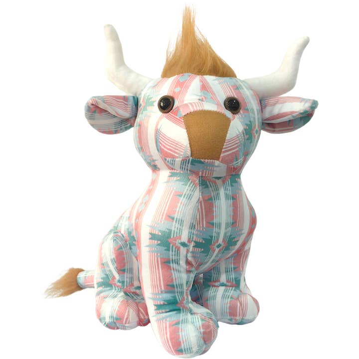 Western Linens - Wholesale Stuffed/Plush Toy - Kids & Baby - Light Pink Highland Cow Plush - Farm Pals