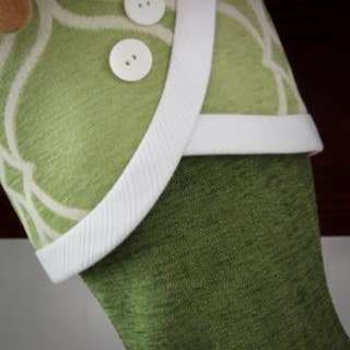 The Sunday Studio - Wholesale Holiday Stocking - Topical Pink & Green Handmade Christmas Stockings4