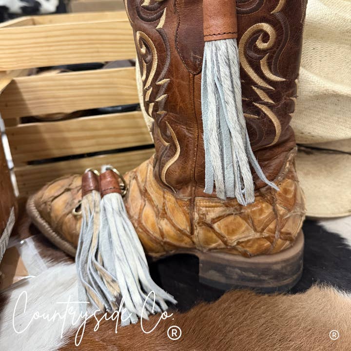 Texas Western Cowhide Bags and More - Wholesale Keychain - Women's - Cowhide Fringe Keychain Bag Charm3