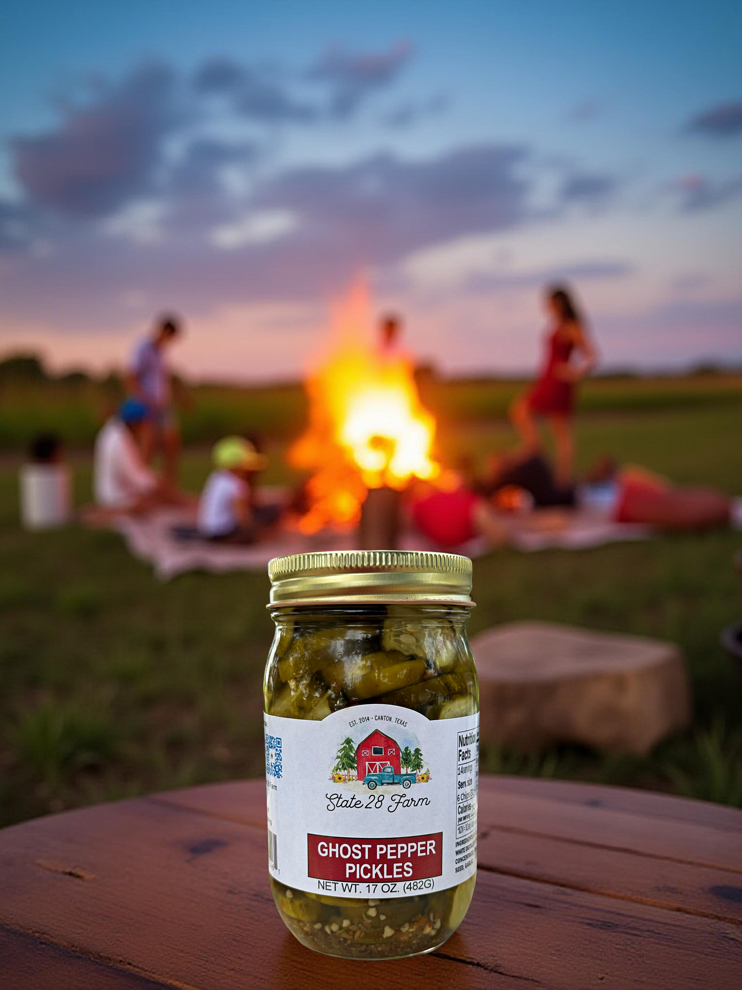 State 28 Farm - Wholesale Pickled Vegetables - Ghost Pepper Pickles - 17 oz0