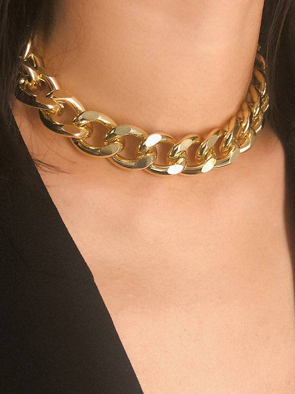 OceanusSwim - Wholesale Link & Chain Necklace - Punk Choker Hip Hop Big Chunky Aluminum Thick Chain Necklace10