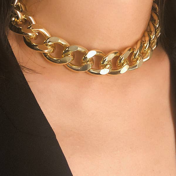 OceanusSwim - Wholesale Link & Chain Necklace - Punk Choker Hip Hop Big Chunky Aluminum Thick Chain Necklace10