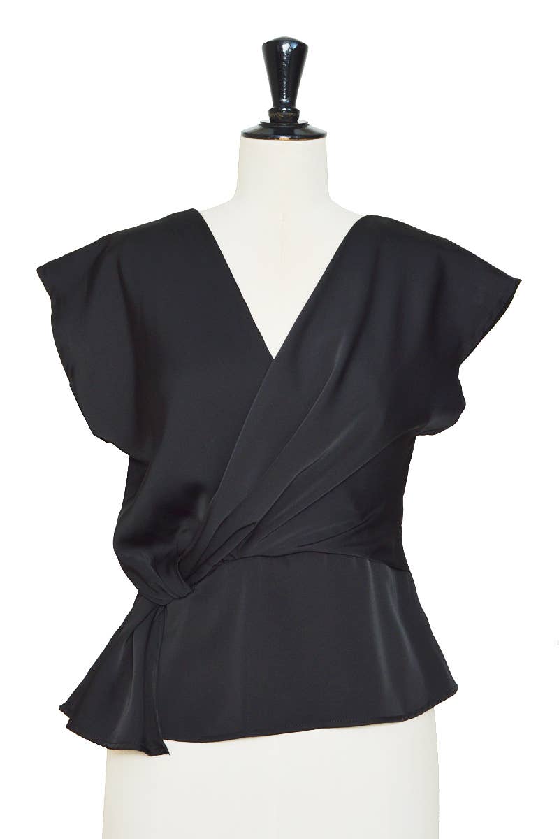 ELLI WHITE - Vente Chemisier – femme - Top en satin sans manche noué6