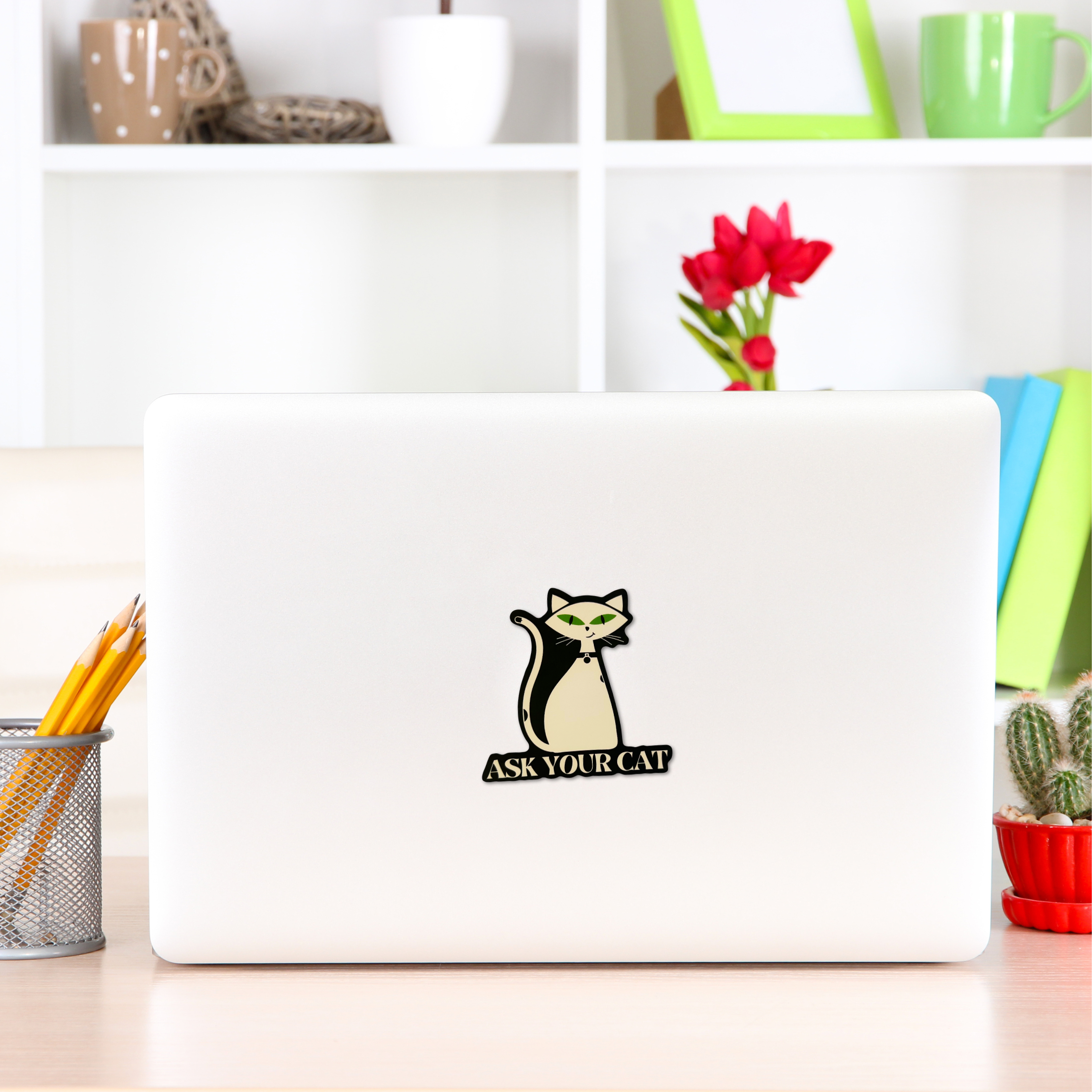 Card To Believe - Wholesale Sticker - Ask Your Cat Vinyl Die Cut Sticker4