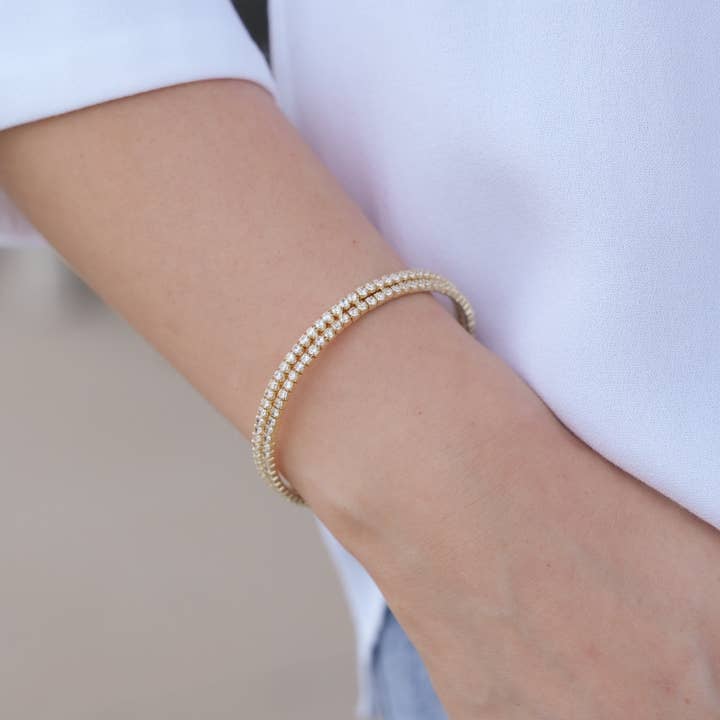 Lenvolee - Vente Bracelet tennis - Bracelet de tennis flexible Twinkle Luxe Flex