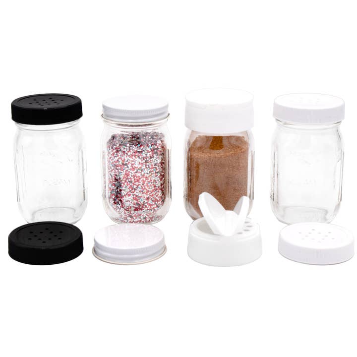 Mason Jar Lifestyle - Wholesale Kitchen Storage/Organizer - 4oz Mini Ball Jar Storage/Spice Lids 4 Pack1