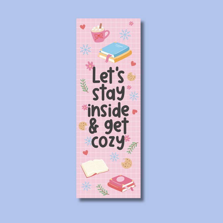 Marque-page fait main "Hiberner avec un livre" pour la vente par 256 Craft Co