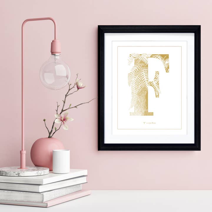 “F” é para samambaia | Risograph Print 8x10 por atacado de And Studio