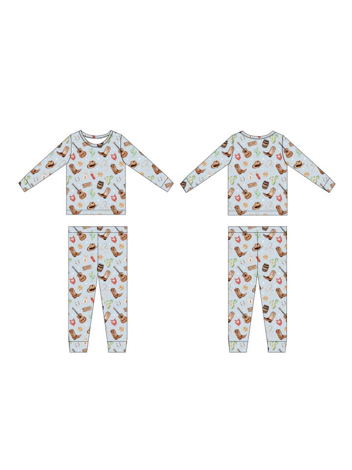 Blush Lotus – wholesale Sleepwear set – Kids – Cowboy - Set9