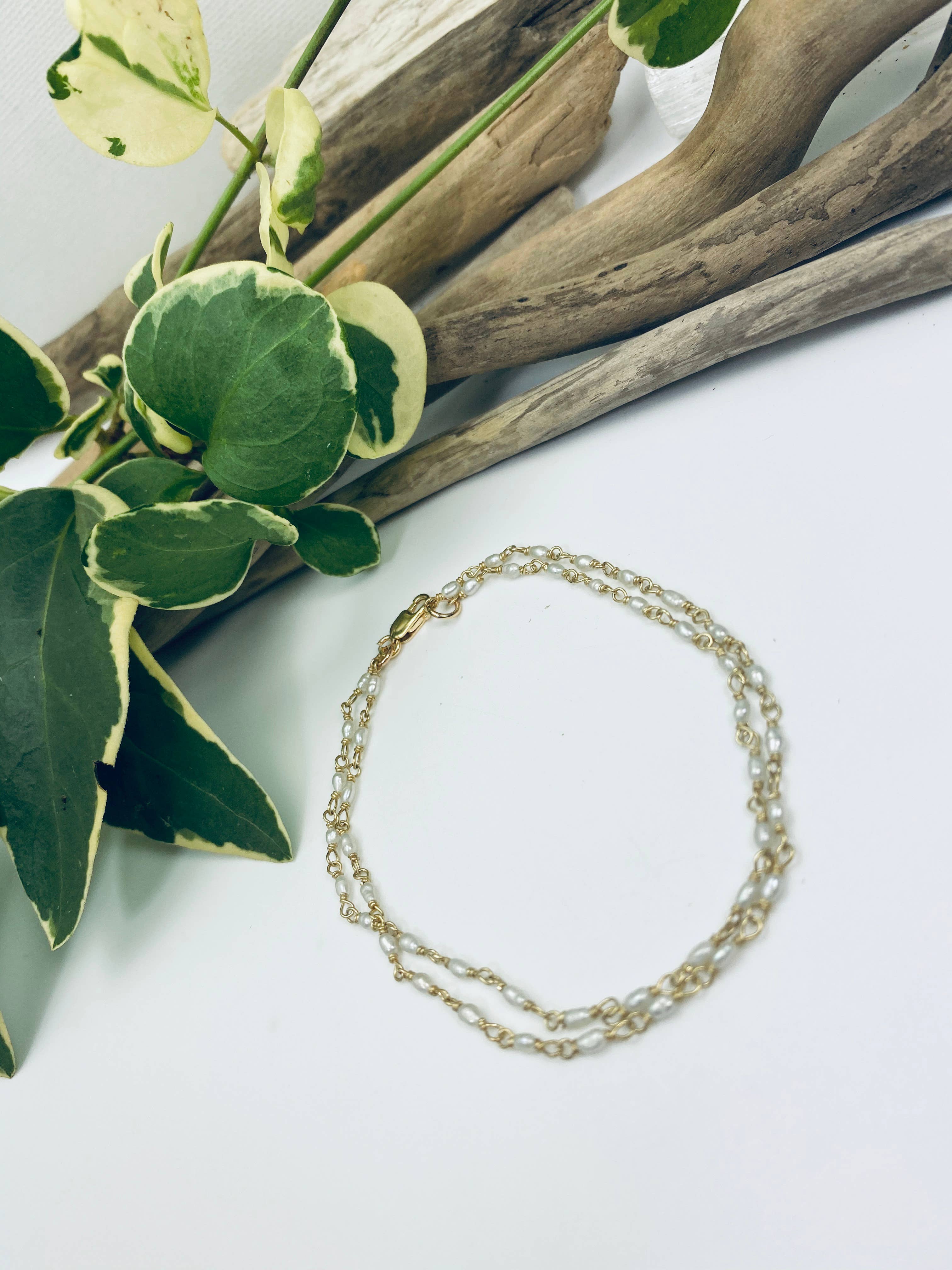 Laura J Designs - Wholesale Link & Chain Bracelet - Pearl Harvest Bracelet2