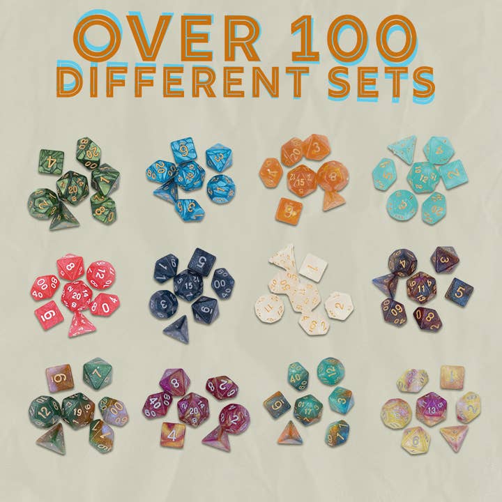 1985 Games - Wholesale Dice - Mystery Dice - full set of 7 Polyhedral Dice3