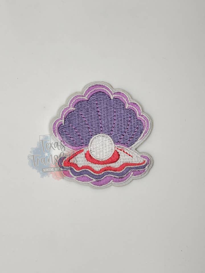 Oyster/Pearl Iron-On PATCH for wholesale by Texas Transfers