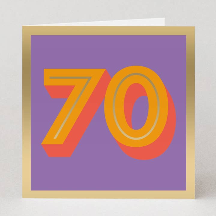 Studio Boketto - Wholesale Birthday Card - 70th Birthday Cards | Milestone Age Cards | Luxury Cards
0