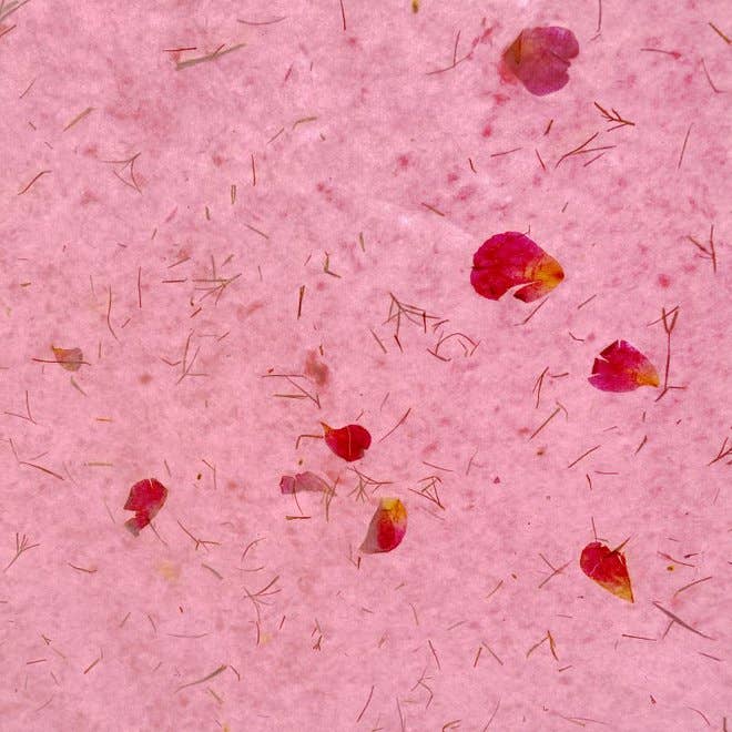 22 x 30" Japanese Mulberry Paper with Flower Petals for wholesale by Nobel Arts