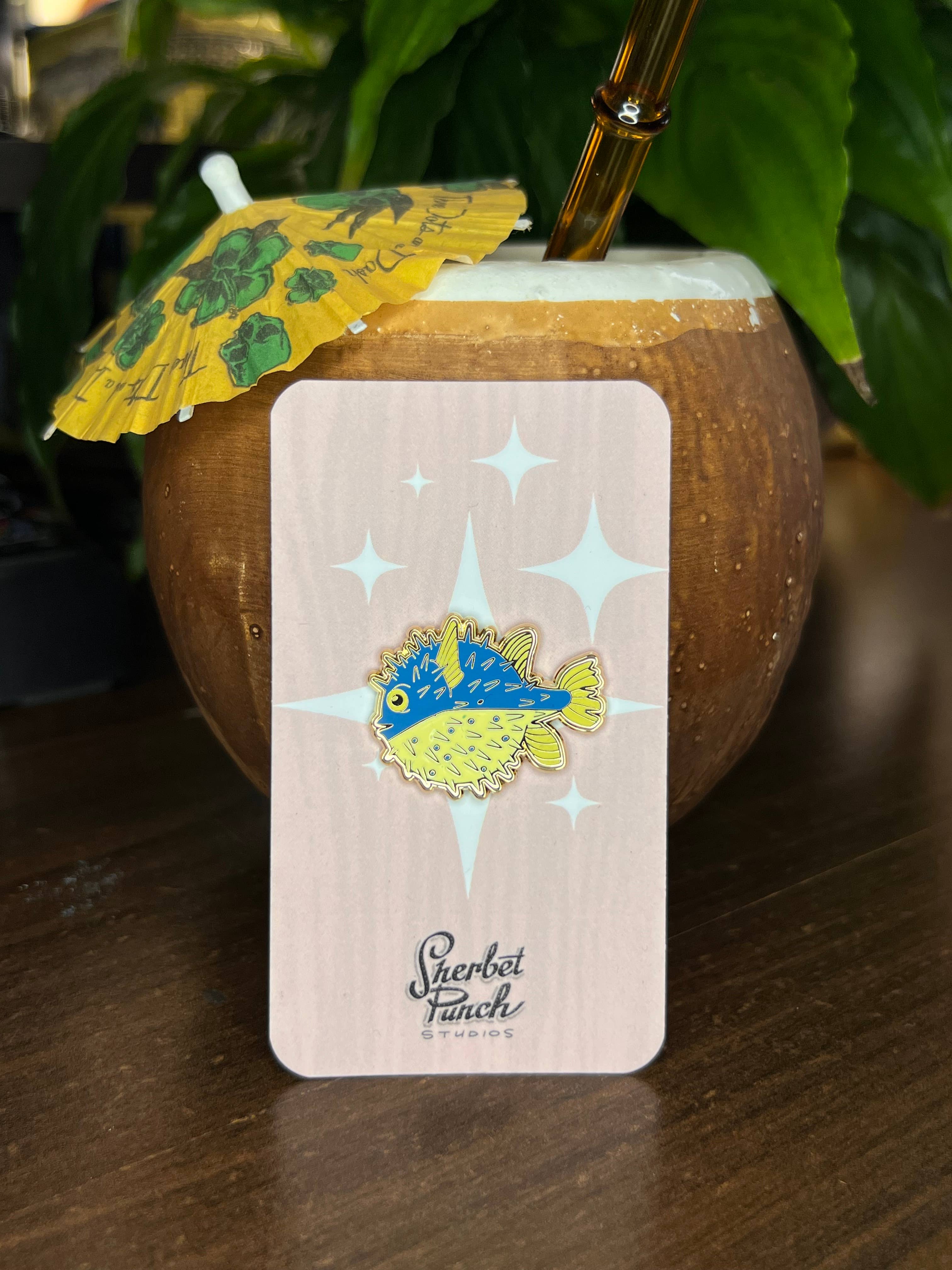 Sherbet Punch Studios - Wholesale Lapel Pin/Button - Puffer Fish enamel pins3