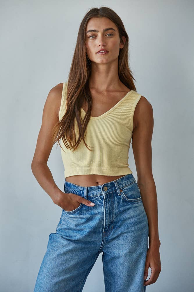 By Together - Wholesale Tank Top - Women's - S1050N | Seamless Sleeveless UV Neck Reversible Tank Top21