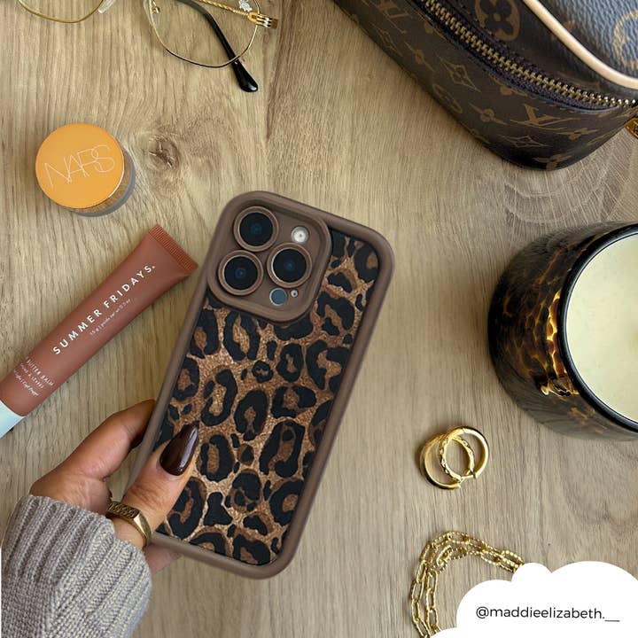 Coconut Lane - Wholesale Phone Case - Women's - Mocha Leopard Phone Case8