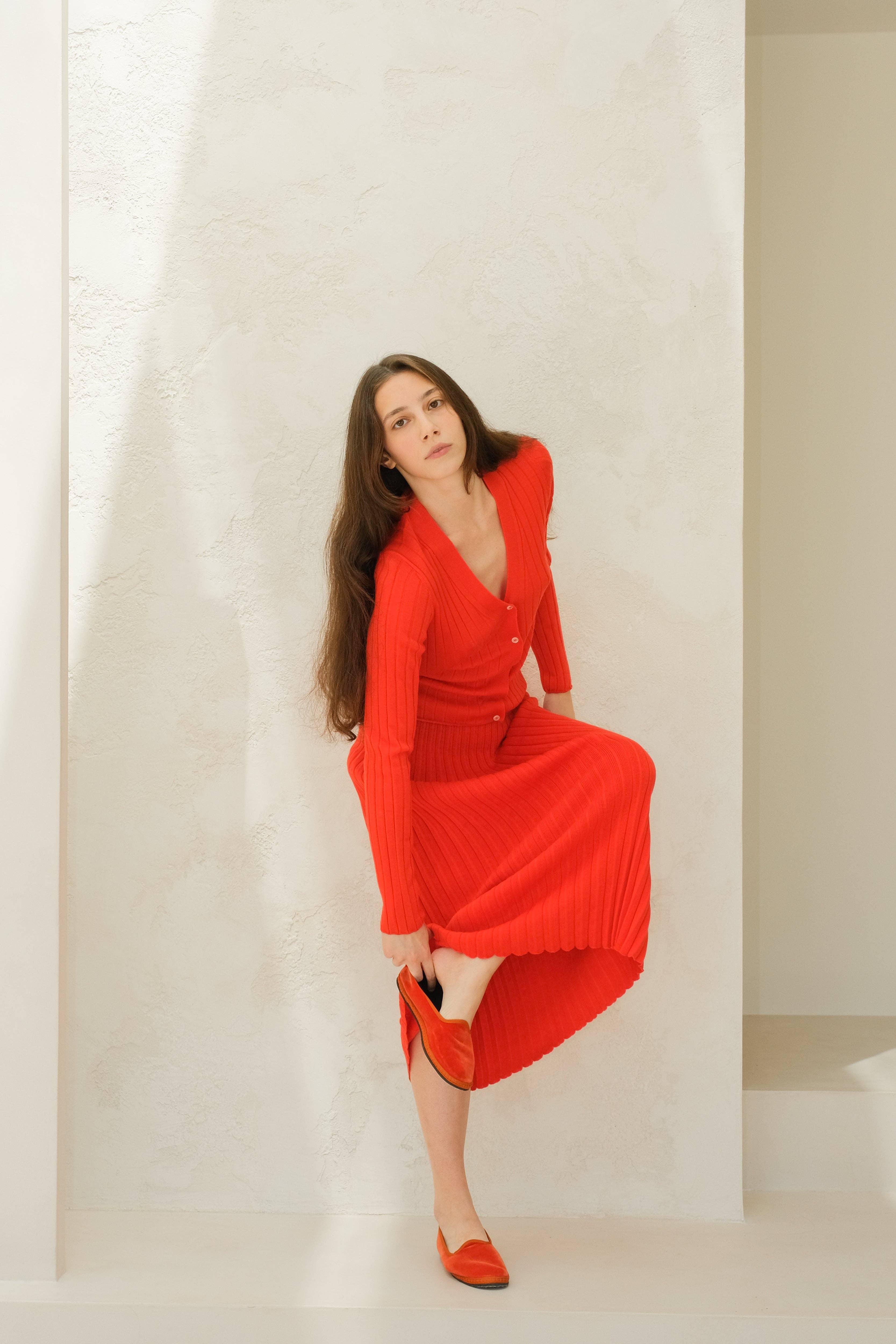 Lèmme - Wholesale Cardigan - Women's - Extra Fine Merino Wool V Neck Cardigan19