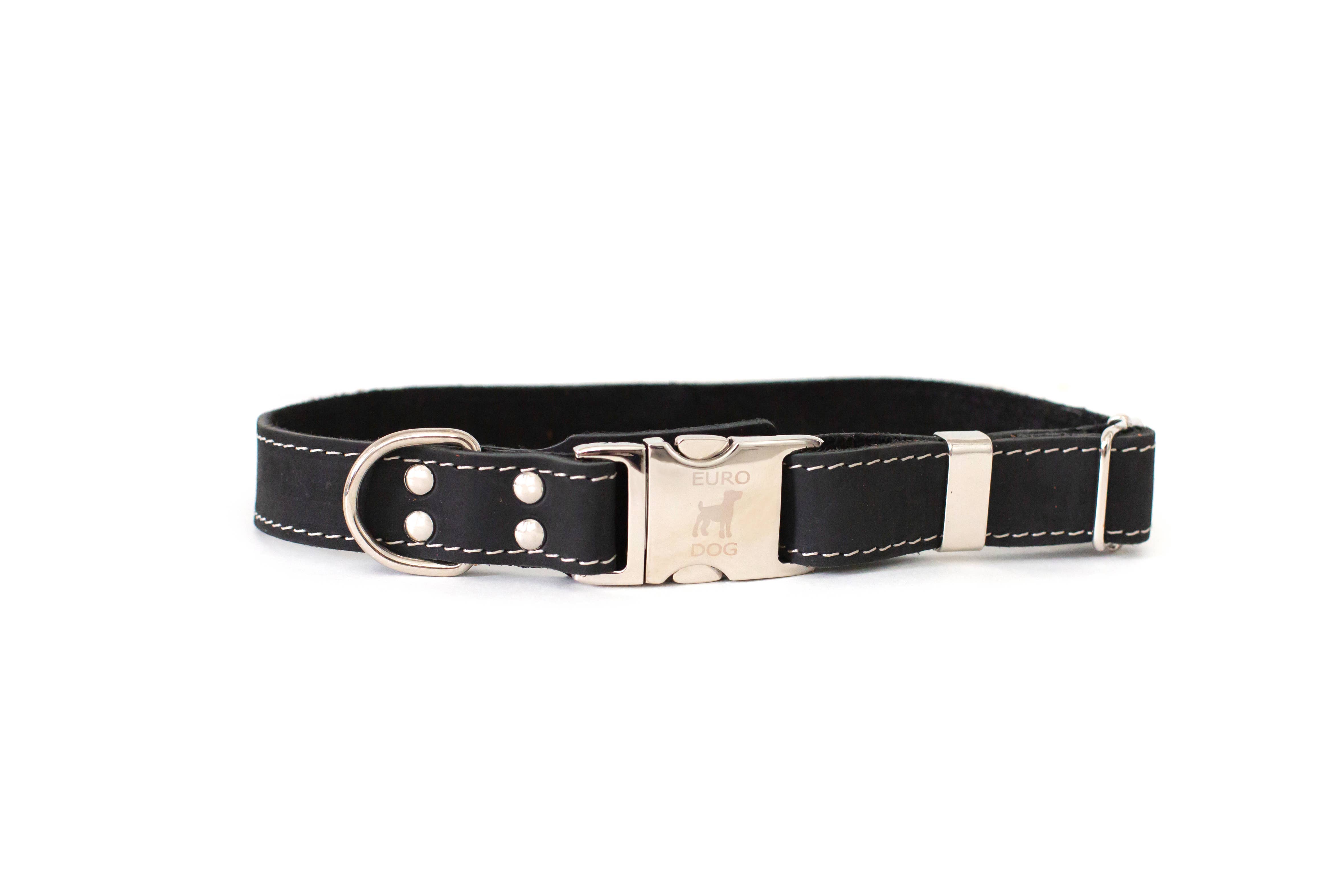 Euro-Dog Collars and Leads - Wholesale Pet Collar - Dog - Pro Line Leather Dog Collar Soft Quick Release Metal Buckle8