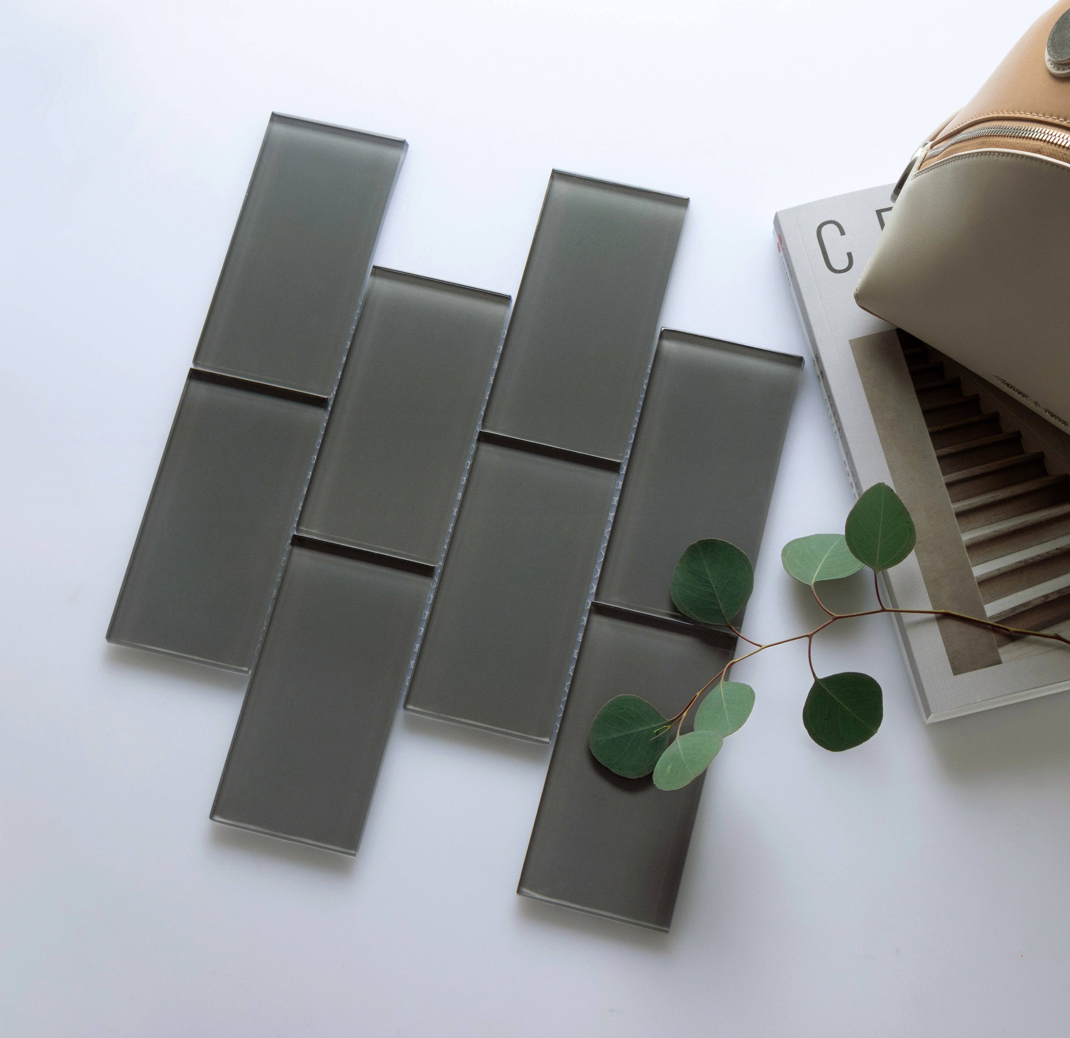 WS Tiles - Vente Carrelages muraux - Carreau de mosaïque en verre de 3" x 6", dosseret pour cuisine et salle de bain - 5 pieds carrés par carton8