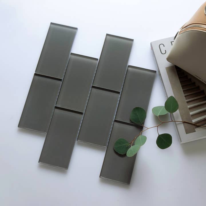 WS Tiles - Vente Carrelages muraux - Carreau de mosaïque en verre de 3" x 6", dosseret pour cuisine et salle de bain - 5 pieds carrés par carton8