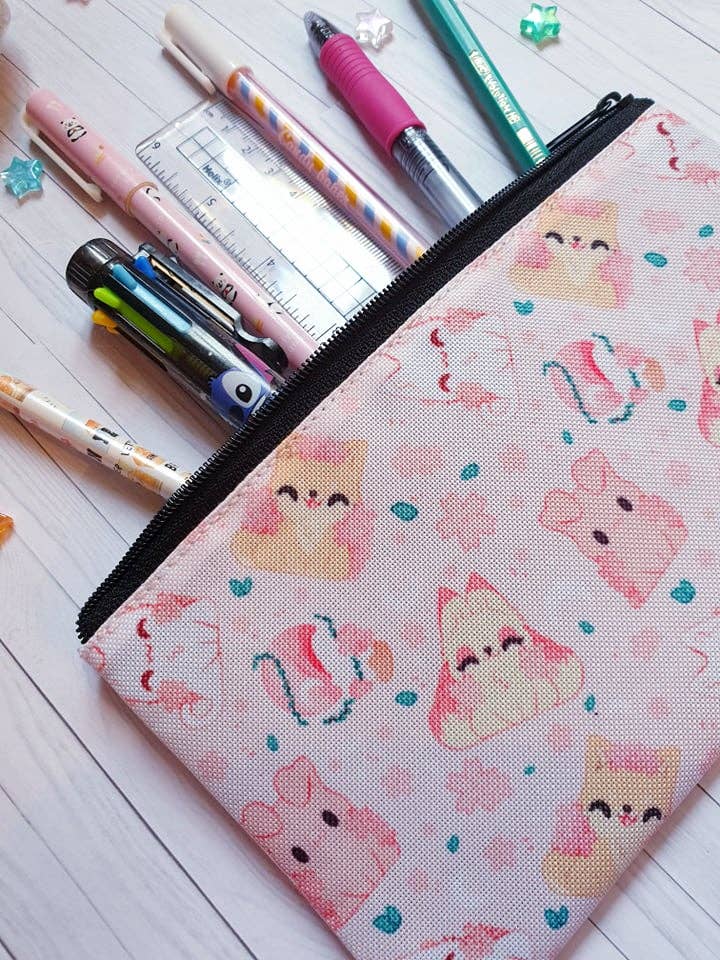 Pencil Case - Sakura Animals for wholesale by Ellesdoodlebox