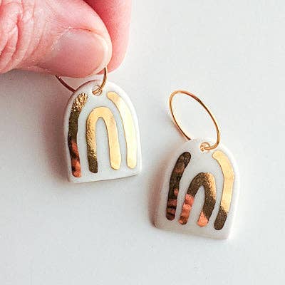 October Forever - Wholesale Dangle Earrings - Little Rainbow Hoops2