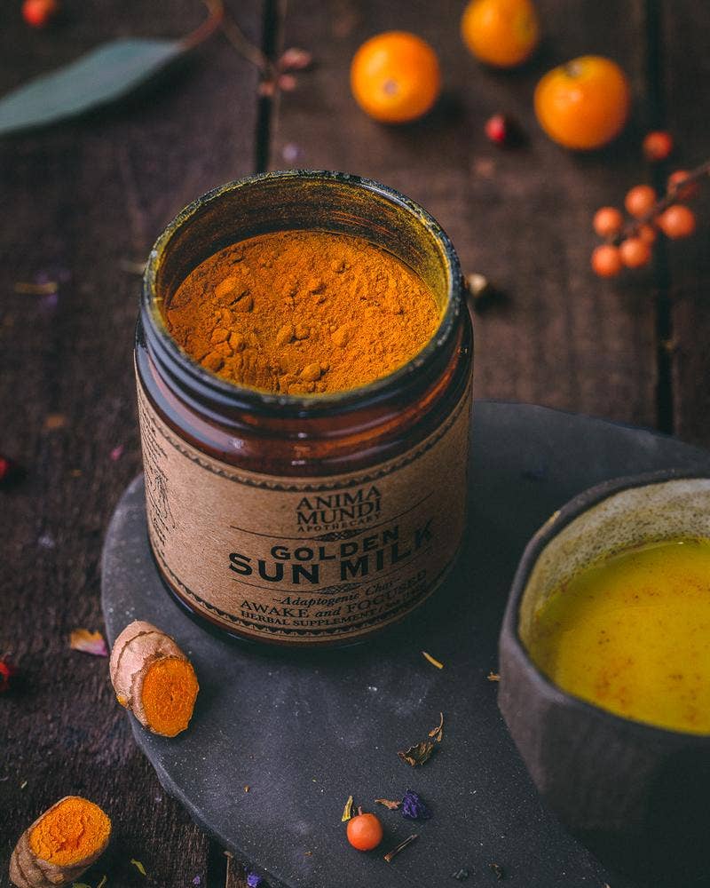 Anima Mundi Apothecary - Wholesale Powdered Health Drink - GOLDEN SUN MILK | Energizing Adaptogenic Chai*1