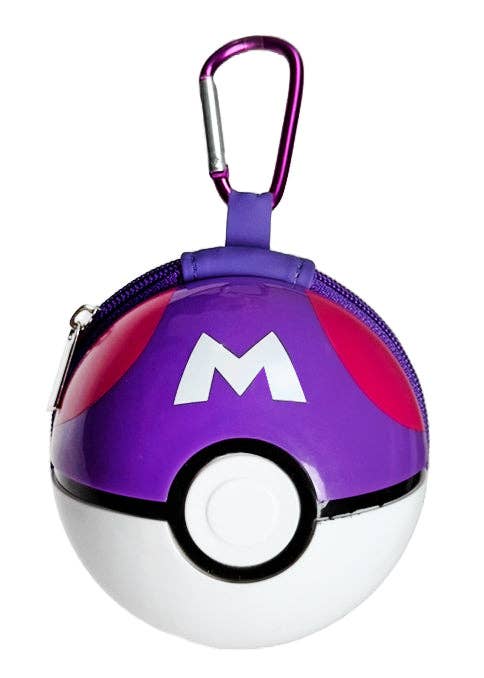LASR - Vente Étuis/trousses à crayons - Pochette zippée 3D Master Ball Pokémon avec mousqueton0