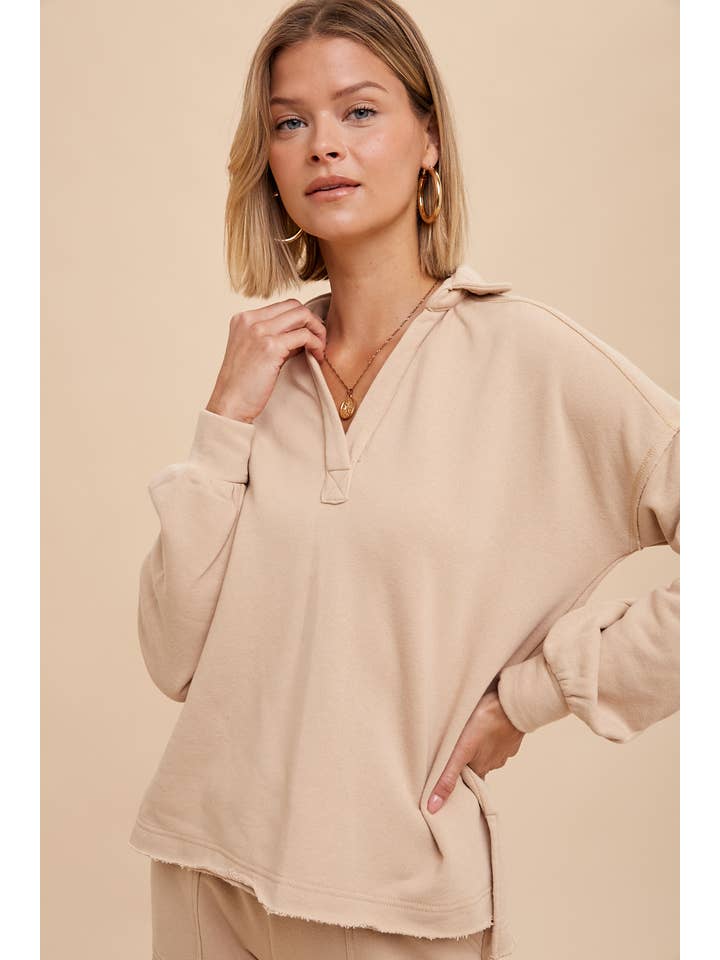 In Loom - Vendita all'ingrosso Felpa - Donna - PULLOVER CON COLLETTO LAVATO IN CAPO3