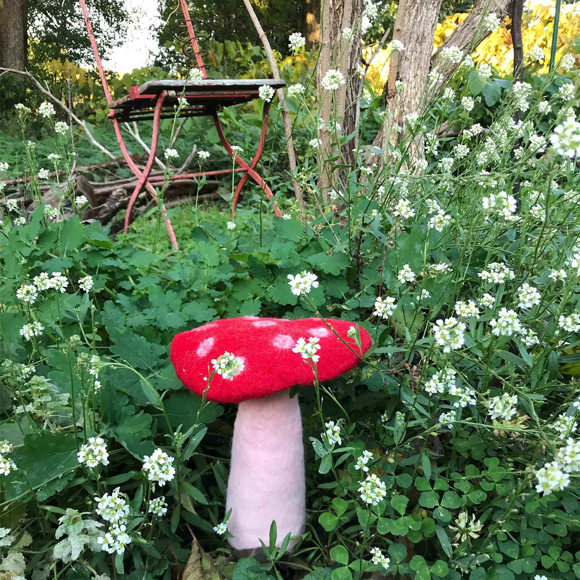 Tribal Trade GmbH - Vendita all'ingrosso Statuette decorative - Fungo amanita muscaria in feltro rosso, disponibile in 3 dimensioni11