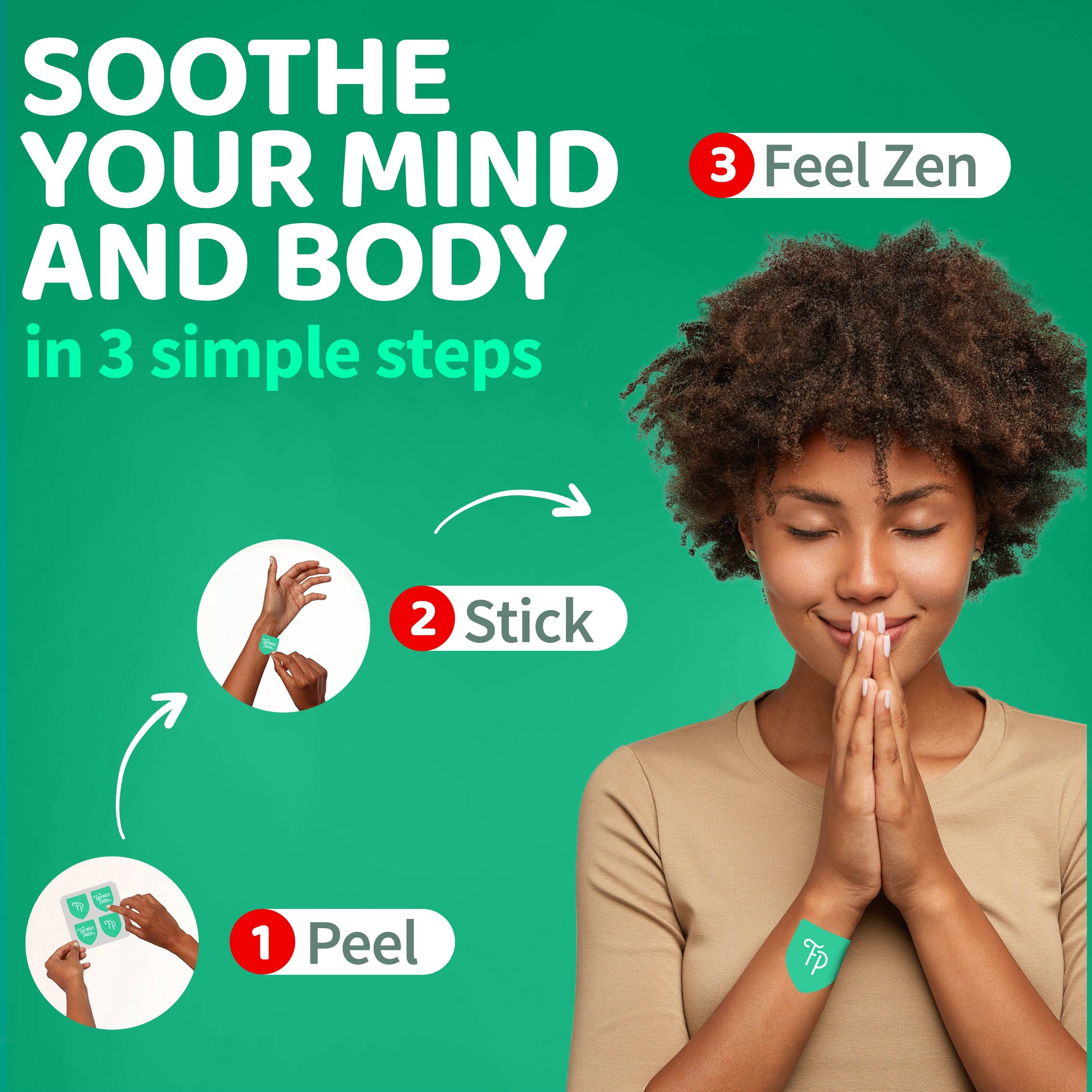 Friendly Patch CO - Wholesale Oral Supplement/Vitamin - Stress Patches Relax & Let Go Ashwagandha Gaba 8 Patches10