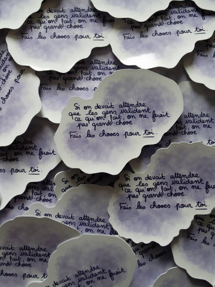 Aufkleber "Wenn wir warten müssten" - motivierendes Zitat für den Großhandel von Grisbleu