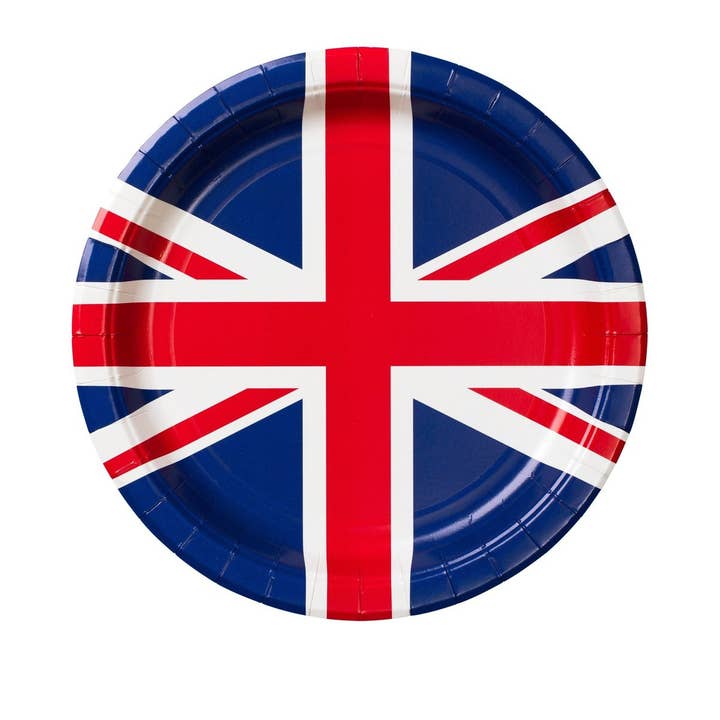 Papperstallrik, 8st, Brittiska flaggan för wholesale av Designhouse95