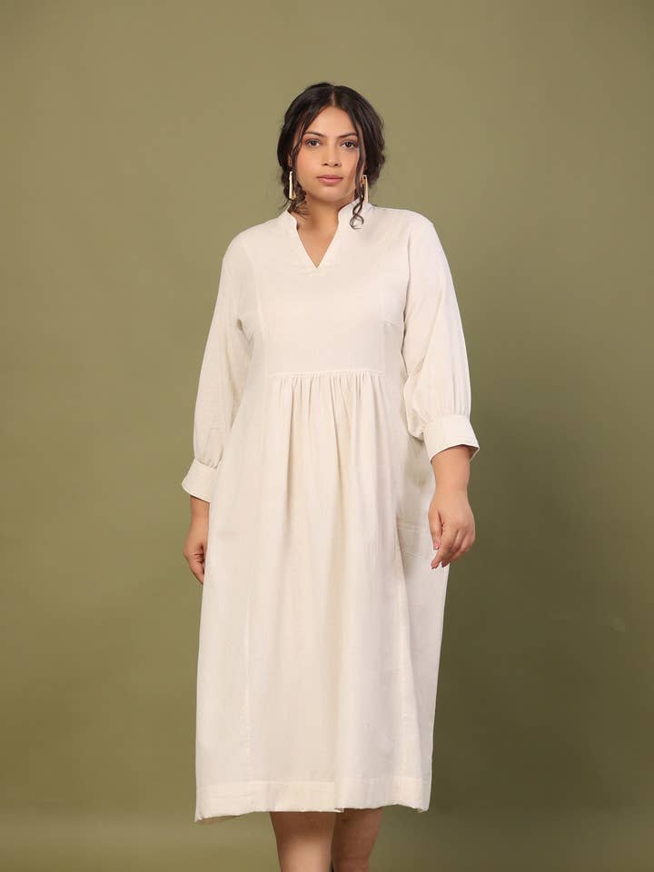 Elizabeth Dress in Cream for wholesale by Pana Mina