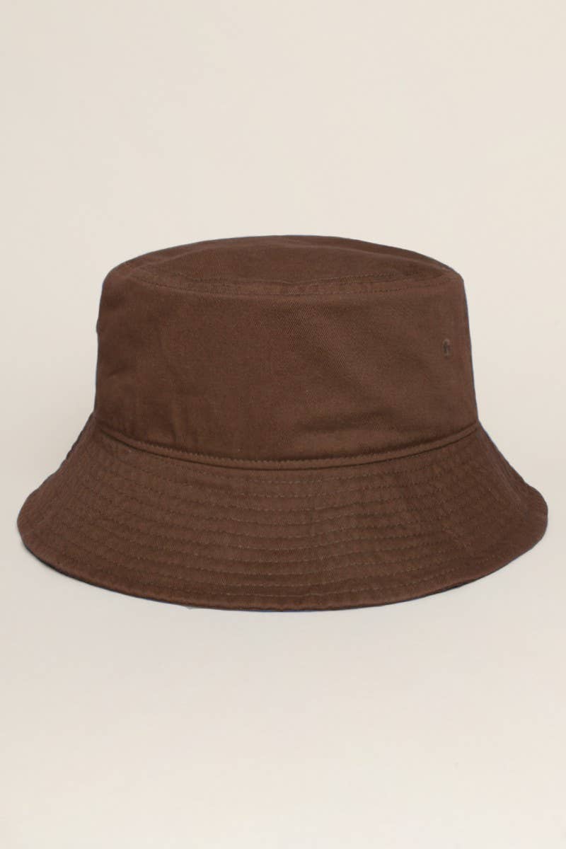 Fashion City - Wholesale Bucket Hat - Unisex - Solid Color Cotton Bucket Fisherman Hats4